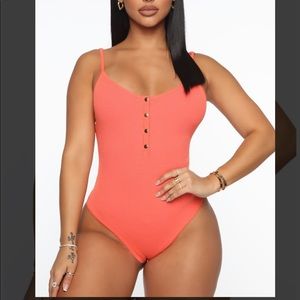 Coral bodysuit